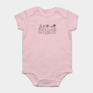Consider How The Wildflowers Grow - Bible Verse Christian Quote Baby Bodysuit